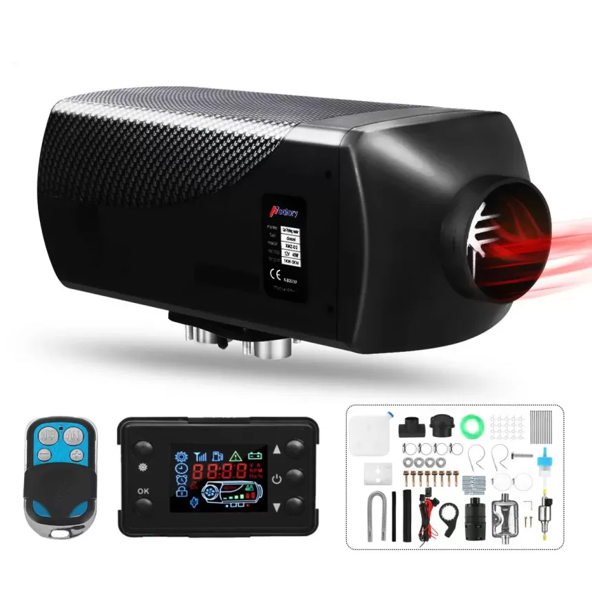 HCalory 12V 2KW/5-8KW Car Parking Heater Air Diesels Remote Control LCD Monitor for Car RV Motor home Trailer Trucks Boats