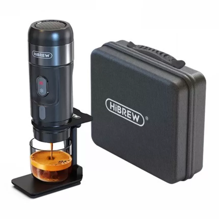HiBREW Portable Coffee Machine for Car & Home,DC12V Expresso Coffee Maker Fit Nexpresso Dolce Pod Capsule Coffee Powder H4
