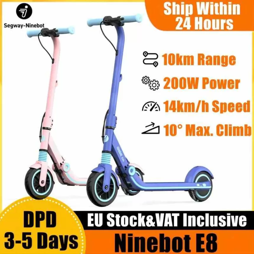 Original Ninebot by Segway ZING E8 Kids Foldable Smart Electric Scooter