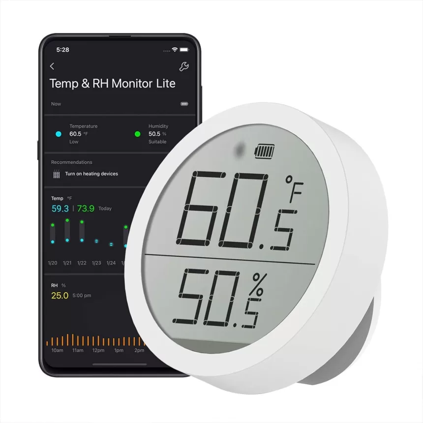 QingPing CGDK2 Smart Gadgets Indoor Temperature and Humidity Monitor LCD Display Sensor