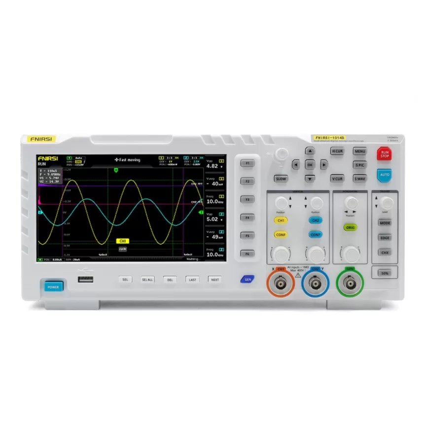FNIRSI-1014D 7 Inch TFT LCD Display Screen Two In One Dual Channel Input Signal Generator Portable Desktop Oscilloscope