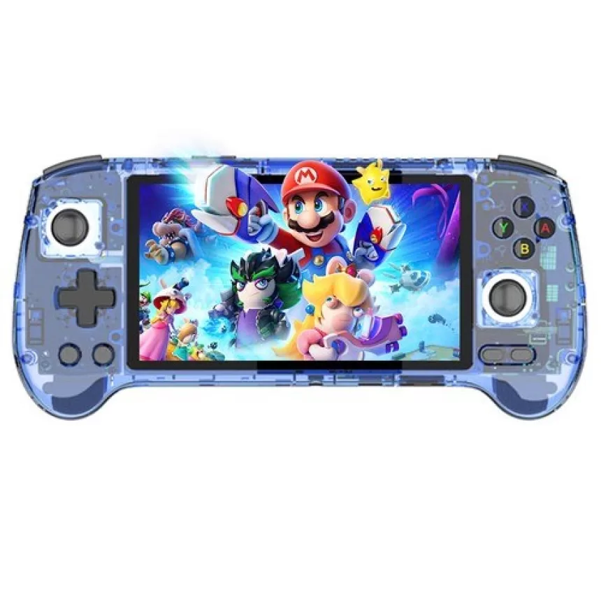ANBERNIC RG556 Android 12 Handheld 8GB/128GB/128GB with 4423 
Games-Transparent Blue