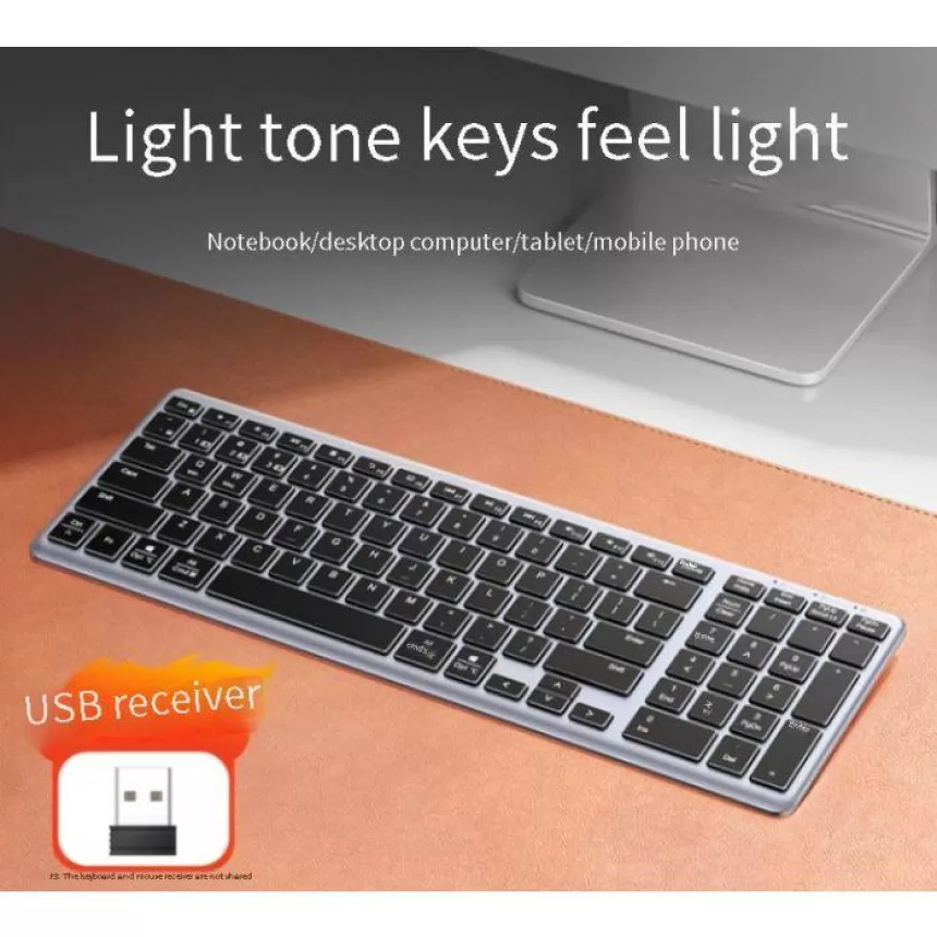Ugreen KU005 Bluetooth / 2.4 GHz wireless membrane keyboard - black