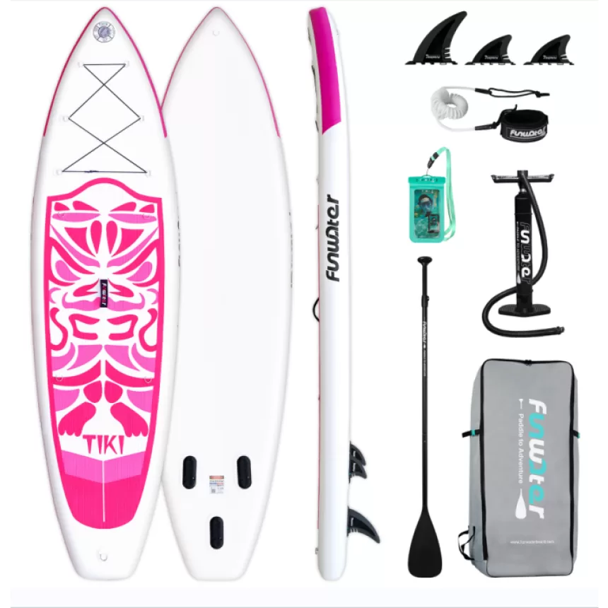 Funwater Stand-up surfboard inflatable paddle board sup paddle board water sports adult factory direct sales thickened PVC water ski board320*83*15