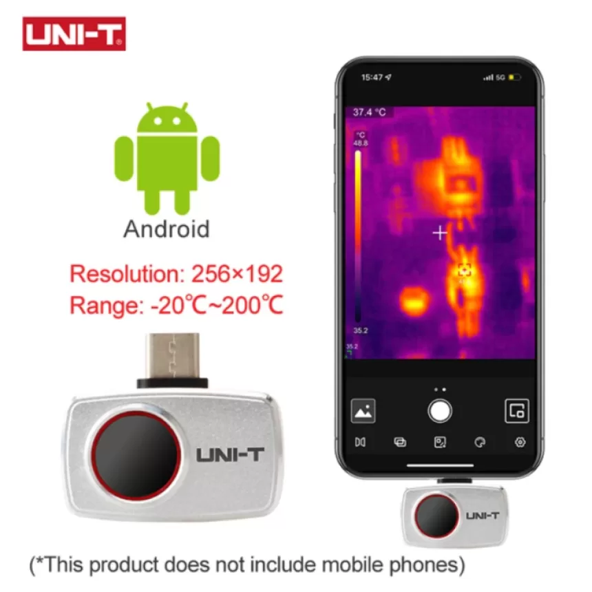 UNI-T Thermal Camera For Mobile Phone UTI256M 256x192 Pixel Infrared Thermal Imager For Android Type-C