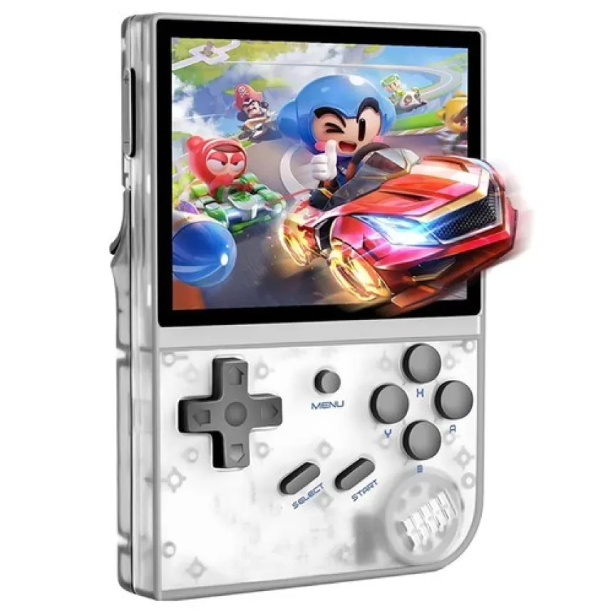ANBERNIC RG35XX Retro Handheld Game Console 64GB Transparent White