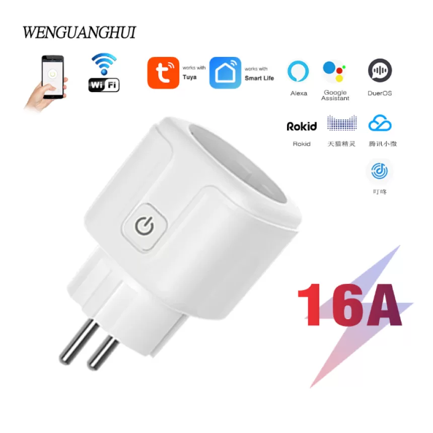 Tuya smartlife remote control EU 16A wifi smart plug