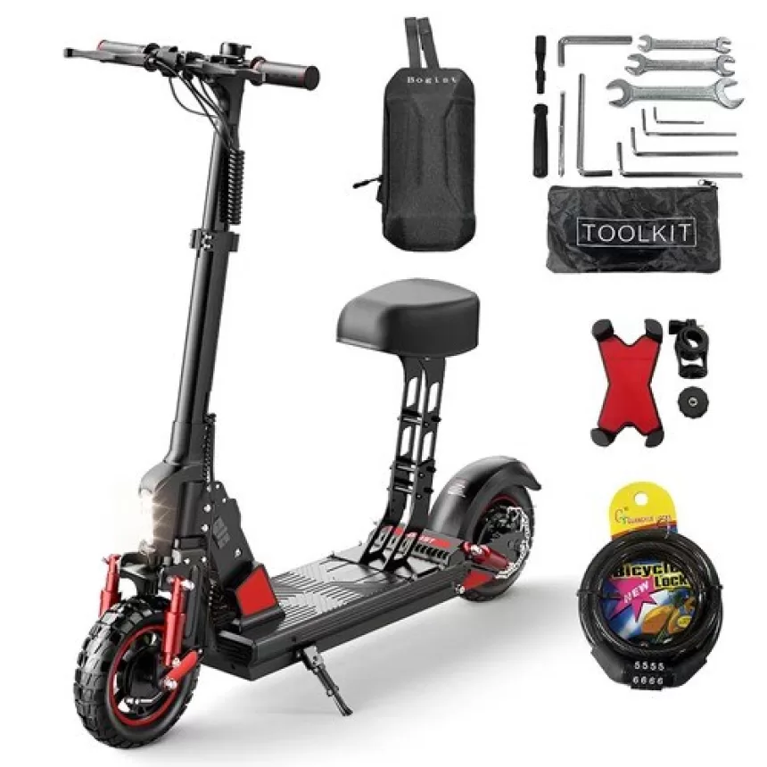 BOGIST C1 Pro Electric Scooter 500W 48V 15Ah Shockproof with Removable Seat 
- Black