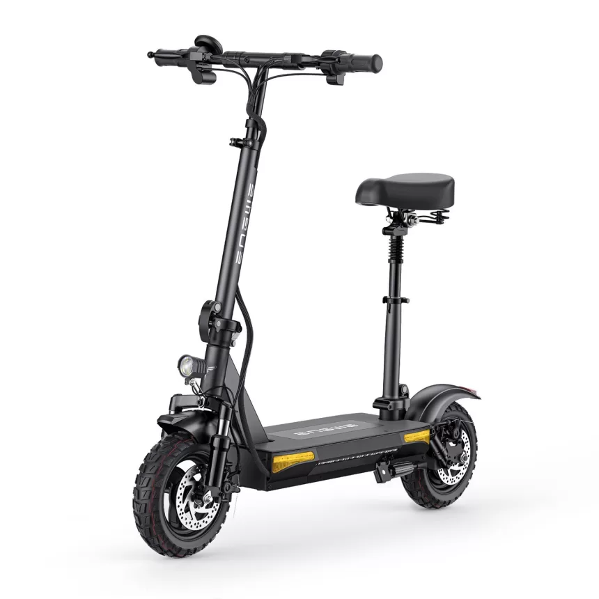 ENGWE S6 Folding Electric Scooter with Seat 10 Inch Off-Road Tire Tubeless Wheels 500W (PEAK 700W) Brushless Motor 48V 15.6Ah Battery 264lb Max Payload