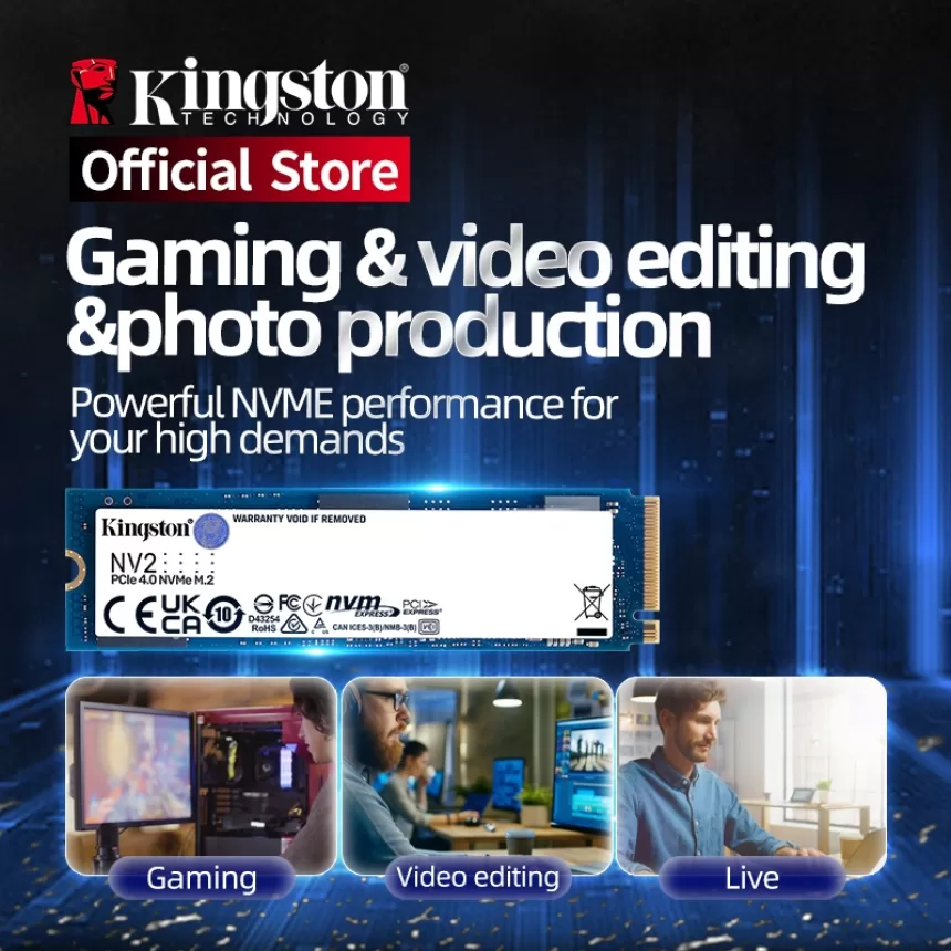 Kingston SSD 1tb nvme m2 KC2500 NVMe PCIe 500gb 1tb 2tb Solid State Hard Disk m2 ssd for Desktop and High-Performance PCs ps5