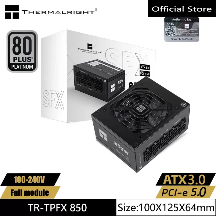 Thermalright TR-TPFX850 computer case power supply,SFX platinum medal full module,support ATX3.0 /pcie5.0 (850W)