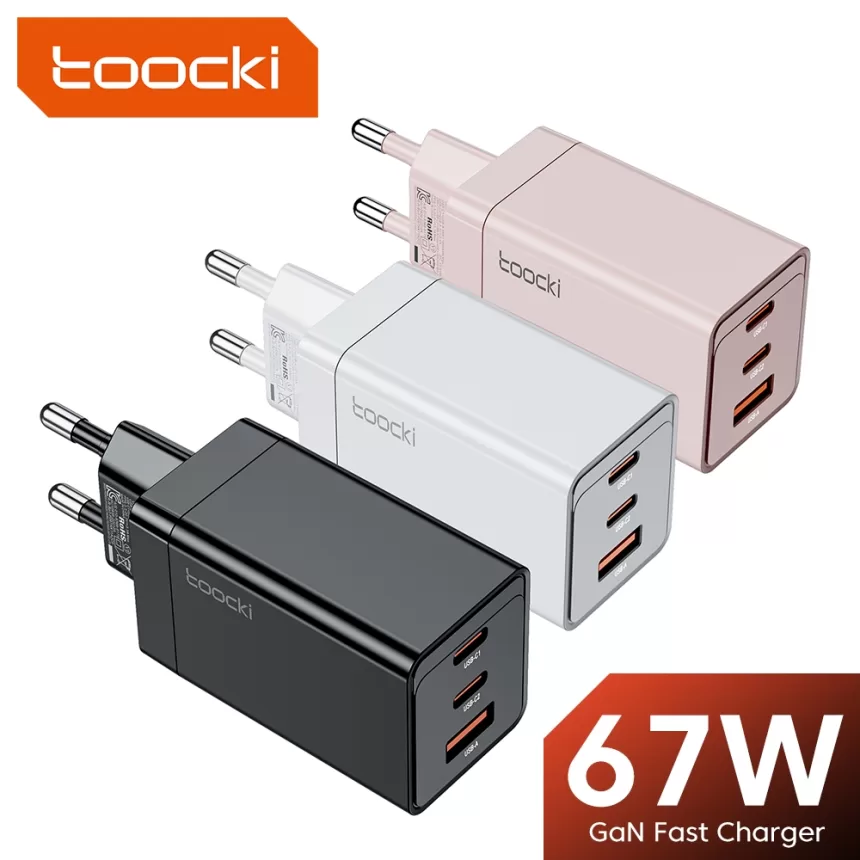Toocki 67W GaN USB C Charger Fast Charging Multi-Color Type C Charger for Macook iPhone 15 14 13 12 Pro Max Samsung Xiaomi POCO