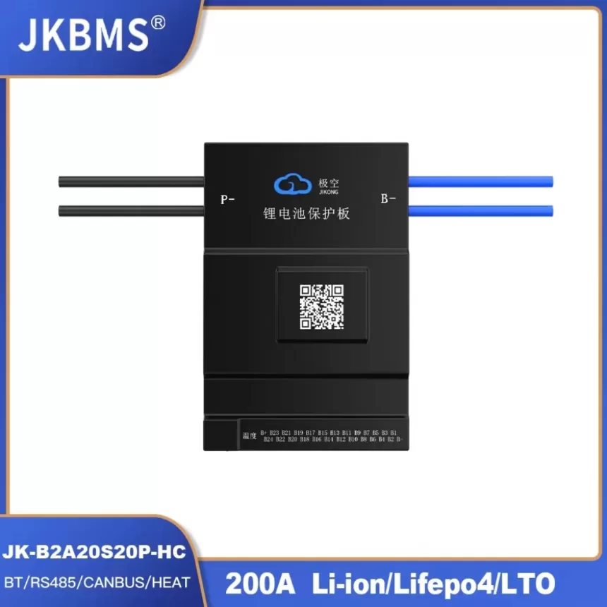 JK SMART BMS 2A BALANCE CURRENT BMS 200A BT 36V 48V 60V Li-Ion LTO 18650 Battery Lifepo4 Battery Storage Bluetooth Bms