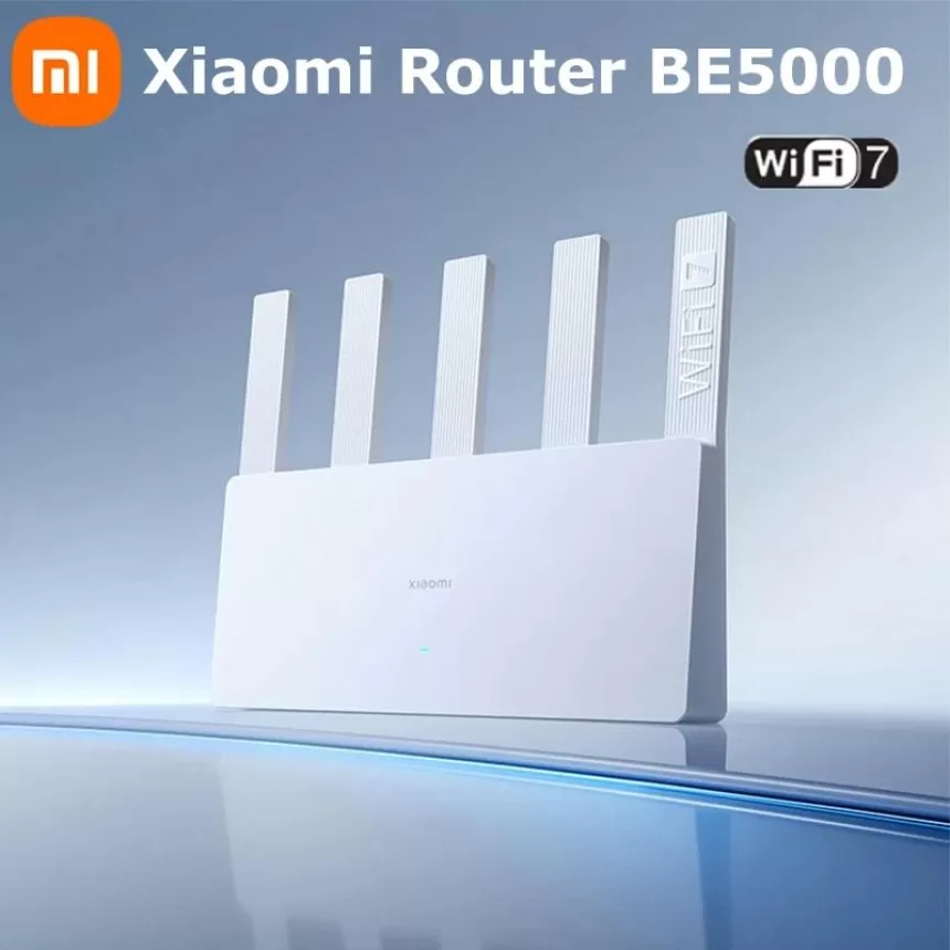 Xiaomi Router BE5000 2.5G WiFi 7 5011Mbps Network Port 512MB Memory 2.4/5GHz Dual Broadband Access Network Security Protection