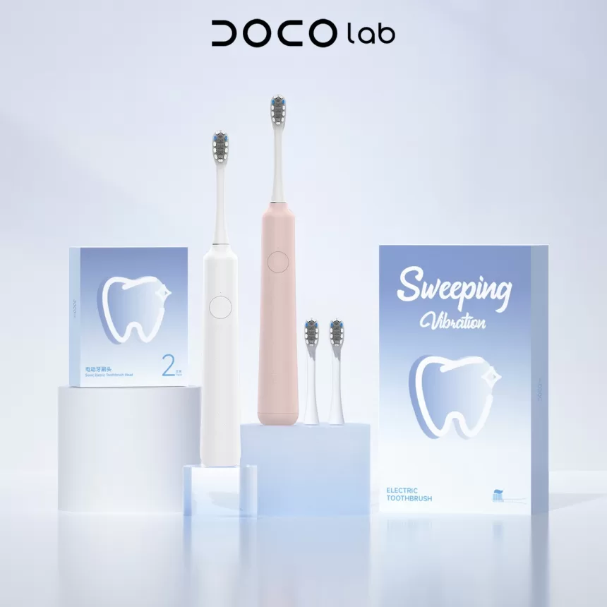 DOCO Electric Toothbrush Automatic vibration brush 20 degrees Adult 3-gear Mode USB Charging IPX7 Waterproof
