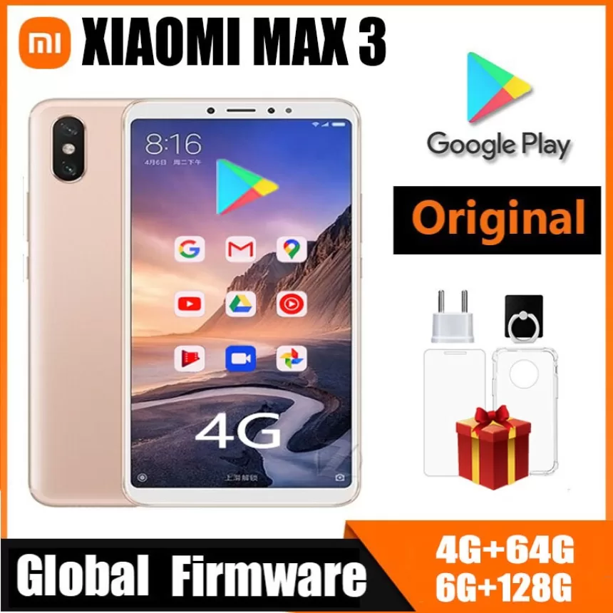 global firmware Xiaomi mi max 3 6G 128G smartphone 4G 6.9 inches Snapdragon 636 large screen Posterior fingerprint