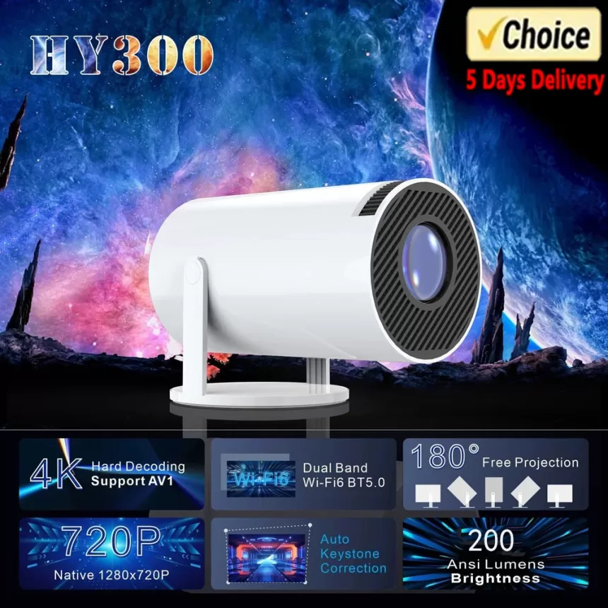 2024 New 4K Android 11 Dual Wifi6 200 ANSI Allwinner H713 BT5.0 1080P 1280*720P Home Cinema Outdoor portable Projetor
