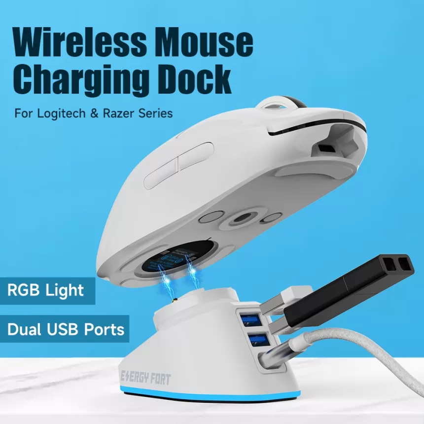 For Logitech G Pro X Superlight G502 X Lightspeed GPW 2 Razer DeathAdder V2 Naga Pro Viper Wireless Mouse Charging Dock