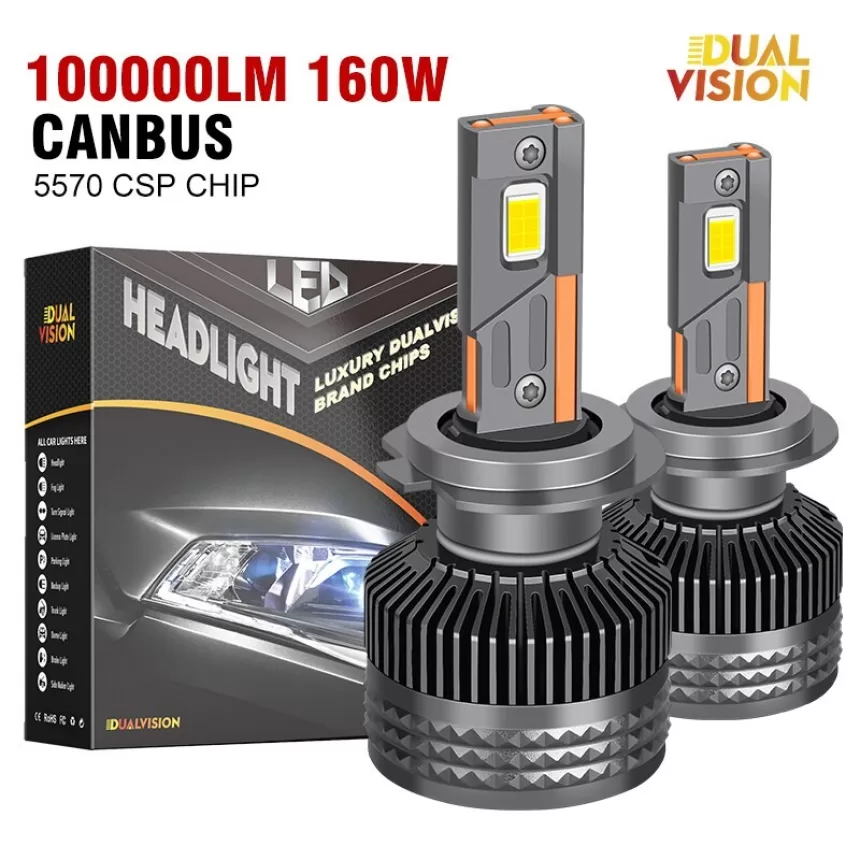100000LM H7 LED Canbus Car Headlight Super HB4 H11 H4 H1 9012 HB3 9005 9006 H8 Lights Plug-N-Play Bulbs 160W 6000K Auto Lamp