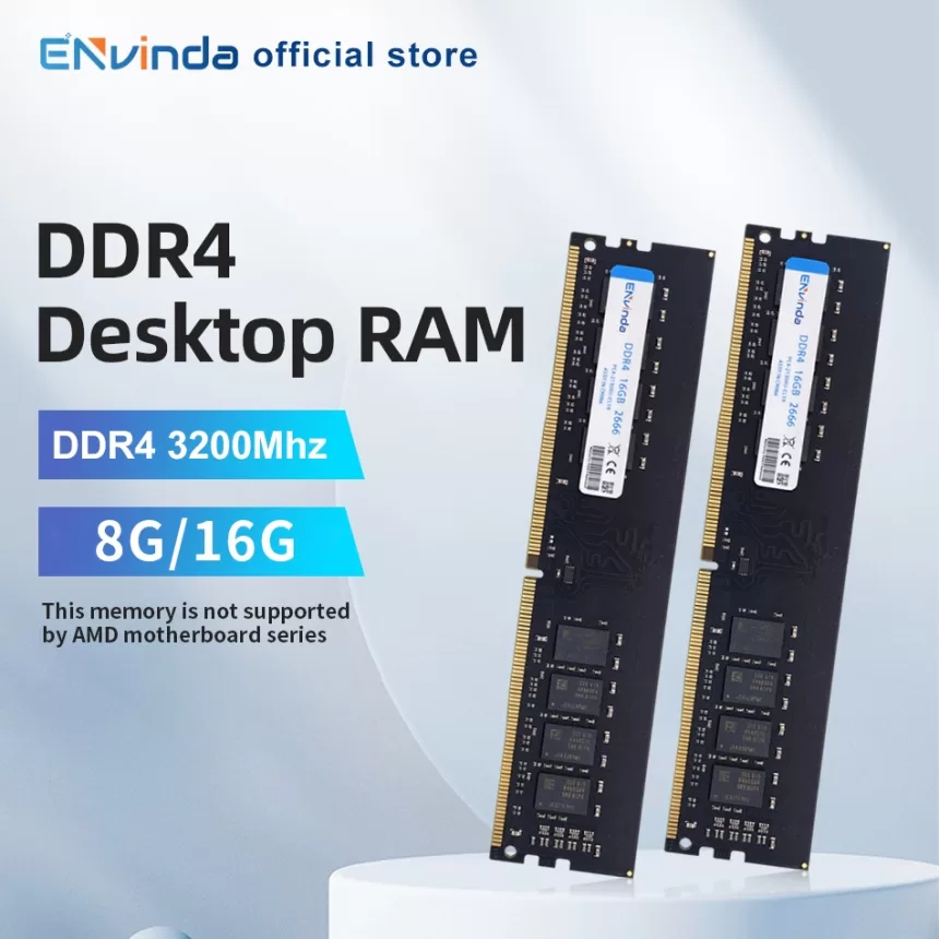 ENVINDA DDR4 PC RAM Memoria 8GB 16GB 3200MHz DIMM Desktop Computer Memory Rams No Support AMD Motherboard