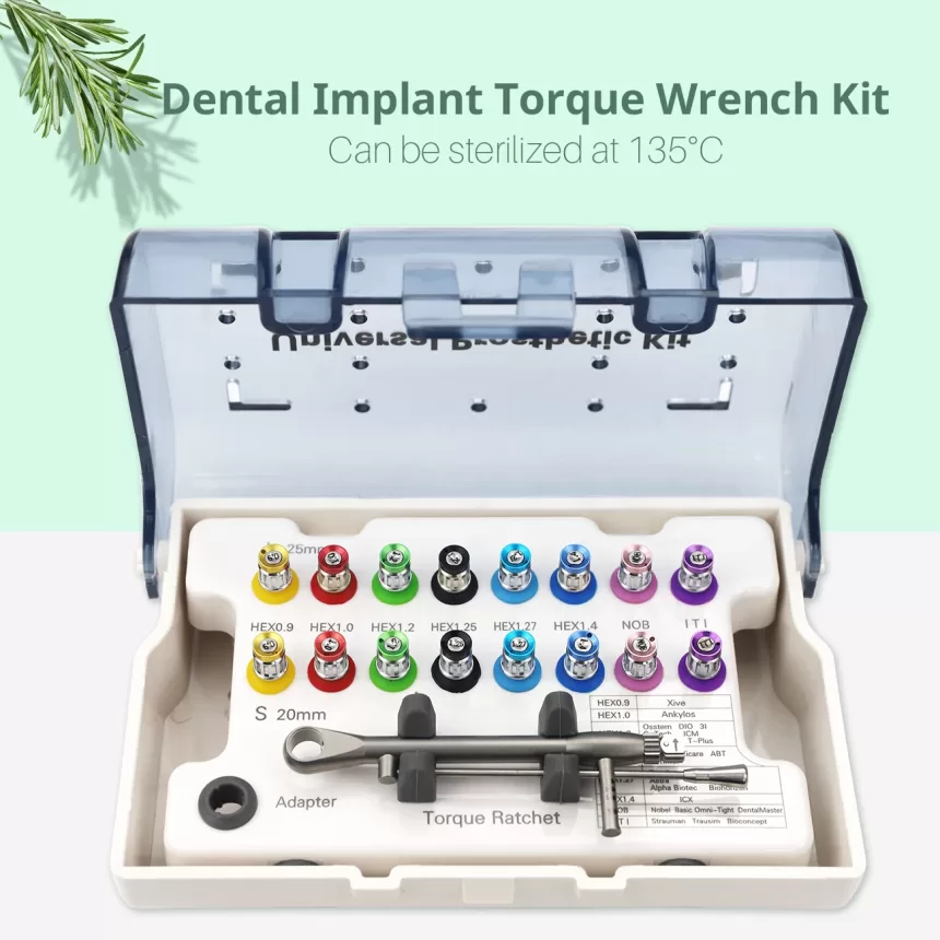 Dental Universal Implant Torque Screwdrivers Wrench Dental Implant Restoration Tool Kit 10-70NCM