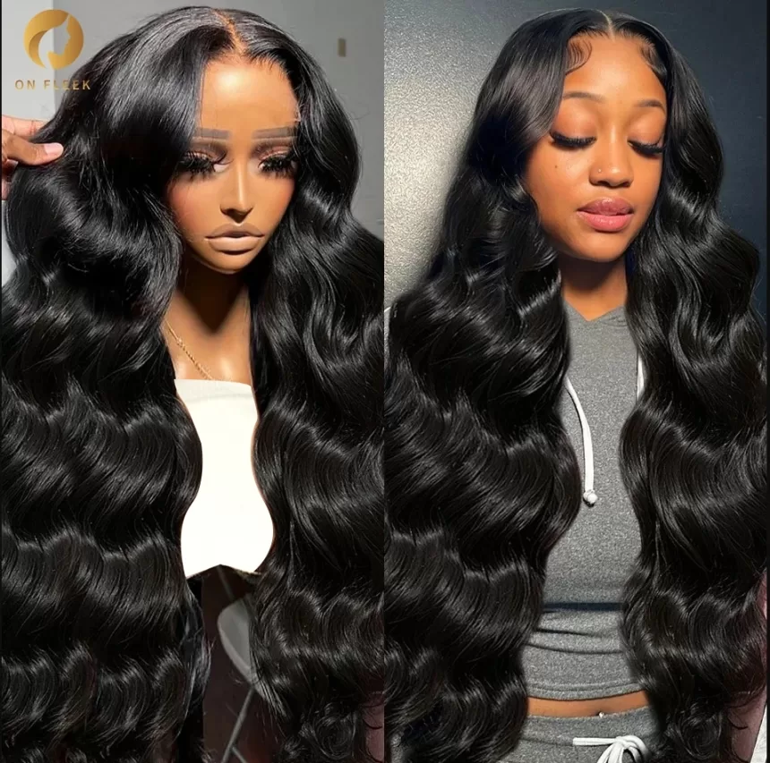 On Fleek 30 40 Inch Hd Transparent 13x6 Body Wave Lace Front Wig 13x4 Lace Frontal Wigs Human Hair Wig 4x4 Closure Wig For Women