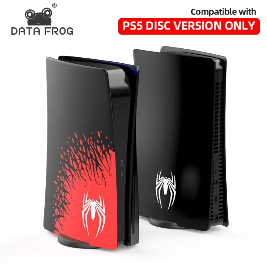 Data Frog Premium ABS Replacement Shell Accessories for PS5 Protective Cover Hard Faceplate Fit for Playstation 5 Disc Version