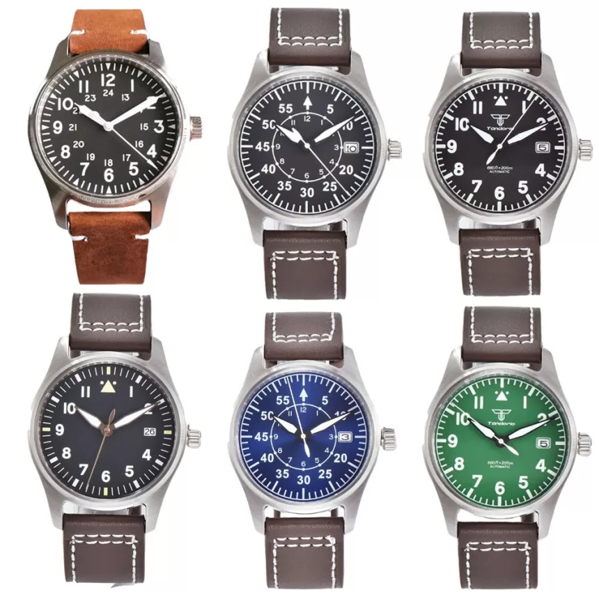 Tandorio NH35A Diver Men's 39mm Automatic Watch 200m Waterproof Date Sapphire Crystal Leather/Rubber Strap