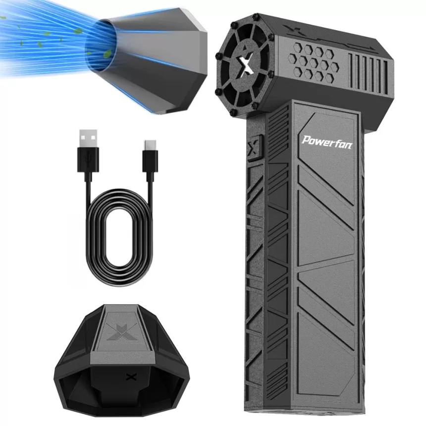 Rechargeable Blower Turbofan 130000RPM 52m/s Brushless Motor Leaf Blower Turbo Jet Fan Mini Portable Electric Air Duster Blower