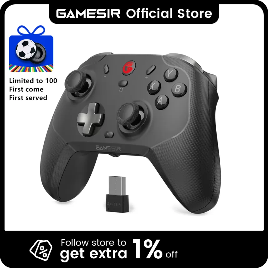 GameSir T4 Cyclone Pro Wireless Switch Controller Bluetooth Gamepad with Hall Effect for Nintendo Switch iPhone Android Phone