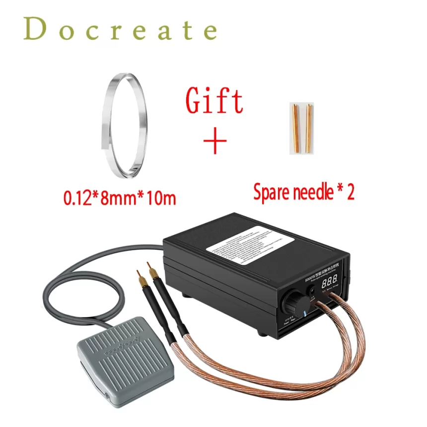 Docreate 8000W Hight Power Spot Welder Machine Kit 18650 Battery Pack Welding Tools Portable Welder Machine 0.2MM Nickel Strip