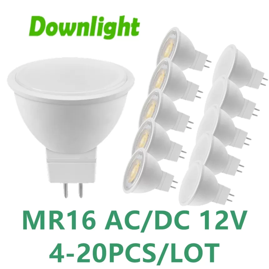 4-20PCS GU5.3 AC/DC 12V LED Spotlight Bulb MR16 Low Pressure 3W 5W 6W 7W Light 120 Degrees 38 Degrees Study Kitchen For Home