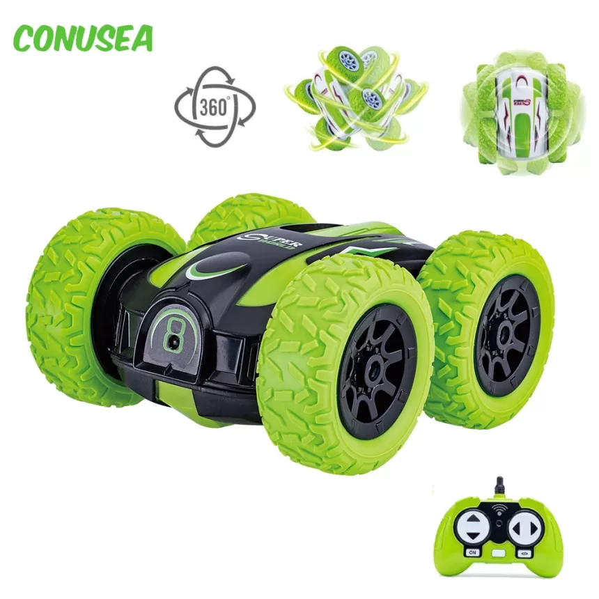 Rc Car High-Speed Double-Sided Remote Control Flip Stunt Cars 2.4G Wireless Cool led lights Children's Toys for boys girl Gift