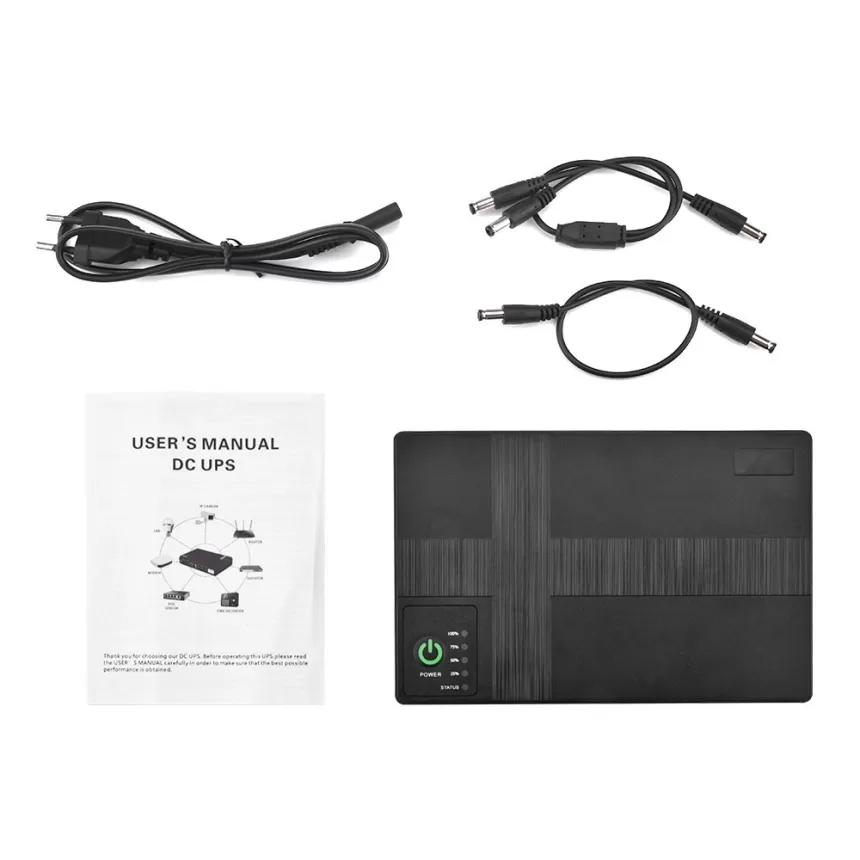 DC UPS Uninterruptible Power Supply 10400mAh Backup Power Supply UPS Router Optical Cat Built-in Adapter 5V 9V 12V 2A 15V 24V 1A