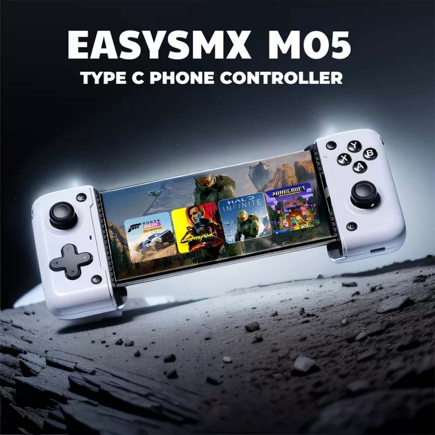 EasySMX M05 Type C Mobile Phone Controller for Cloud Gaming Xbox Game Pass, iphone 15 Series, xCloud, Mapping, Hall Effect