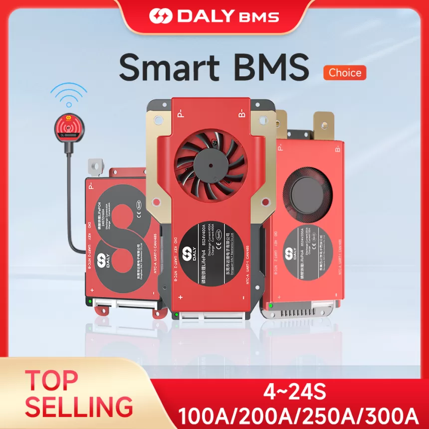 Daly Smart lifepo4 BMS K board 4S 12V 8S 24V16S 48V 3.2V 100A 60A BMS for 18650 BATTERY PACK RS485 CANBUS Communication