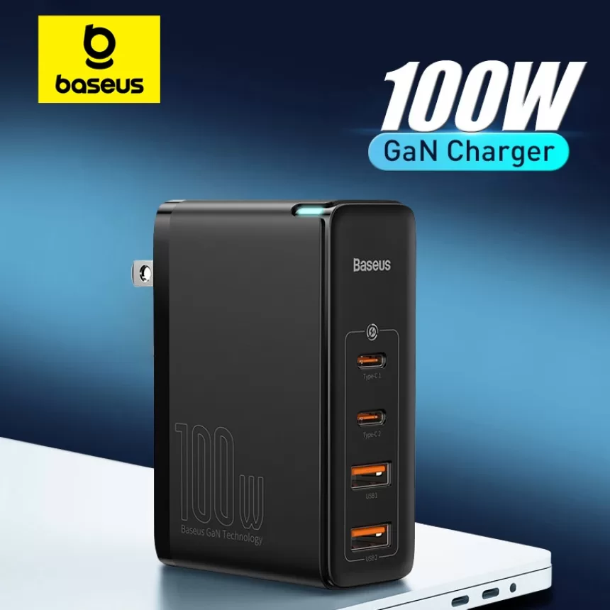 Baseus GaN Charger 100W USB Type C PD Fast Charger with Quick Charge 4.0 3.0 USB Phone Charger For MacBook Laptop iPhone 15 14
