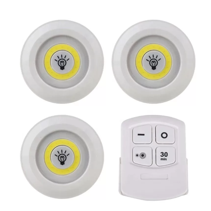 Dimmable LED Under Cabinet Light with Remote Control Battery Operated LED Closets Lights Wardrobe Bathroom lighting White/Warm