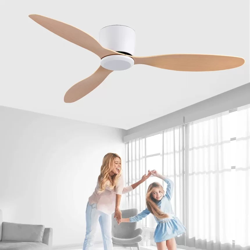 IRALAN Modern Ceiling Fan Without Lights DC Motor 6 Speeds Timing Fans 20CM Low Floor Loft Remote Control Lux&vitae Fan