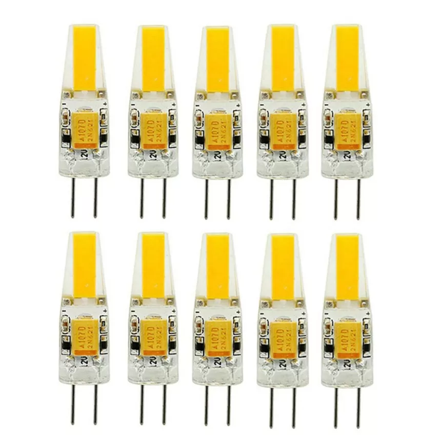 10PCS LED COB Lamp 6W Bulbs Dimmable G4 mini COB AC DC 12V 220V Candle Lights Replace 30W 40W Halogen for Chandelier Spotlight