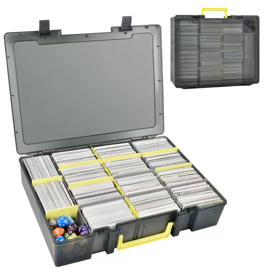 Trading Card Storage Box, 2300+ Playing Card Case Holder Organizer Compatible with PM TCG/for Yugioh/for CAH/for Phase 10