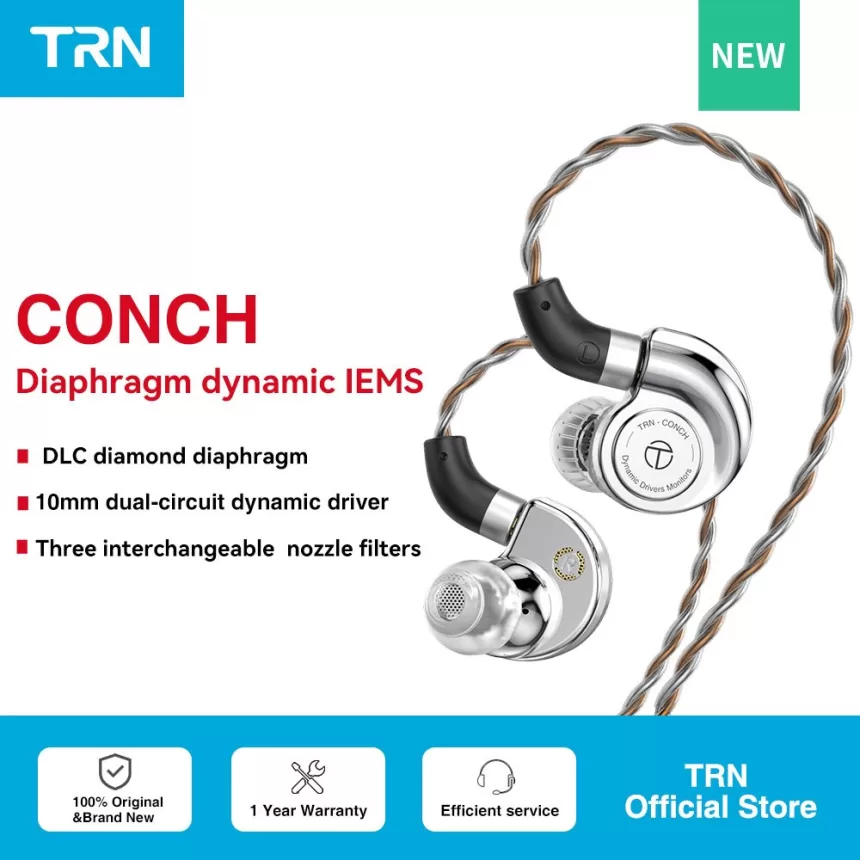 CMF phone TRN Conch Earphone High-Performance DLC Diamond Diaphragm Dynamic in-Ear Monitors Tuning Nozzle Filters For Xiaomi
