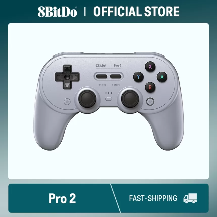 8BitDo New Pro 2 Bluetooth Gamepad with Hall Effect Joystick for Nintendo Switch, PC, macOS, Android, Steam Deck & Raspberry Pi