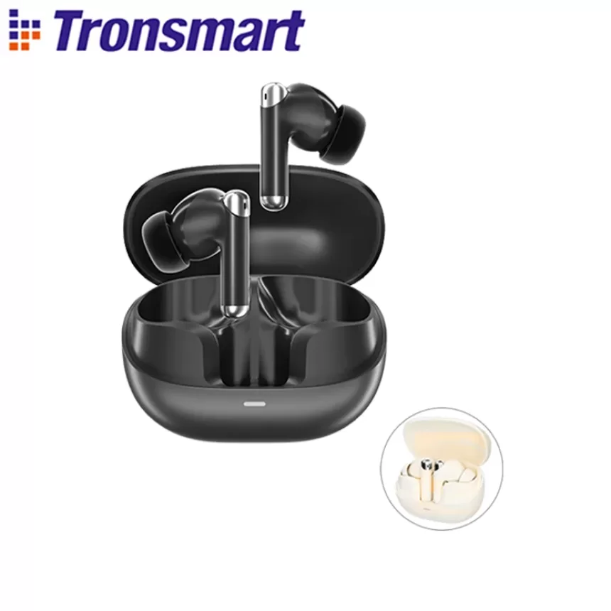 Tronsmart Sounfii R4 Earphones Wireless Earphones with Bluetooth 5.3, Quad-Mic Call Noise Reduction, 28H Playtimes