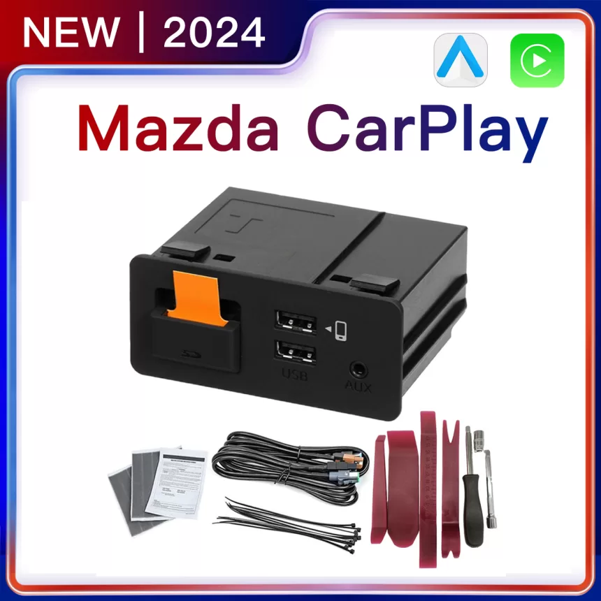New Upgrade CarPlay Android Auto USB Hub Adapter for Mazda 2 3 6 CX3 CX5 CX8 CX9 MX5 miata TK78669U0C Mazda Retrofit Kit