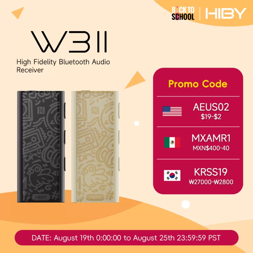 HiBy W3 II/W3 GEN 2 Type C USB DAC Dongle Wireless Bluetooth Decoder Headphone Amplifier AMP CarPlay NFC CVC Mic for Android iOS