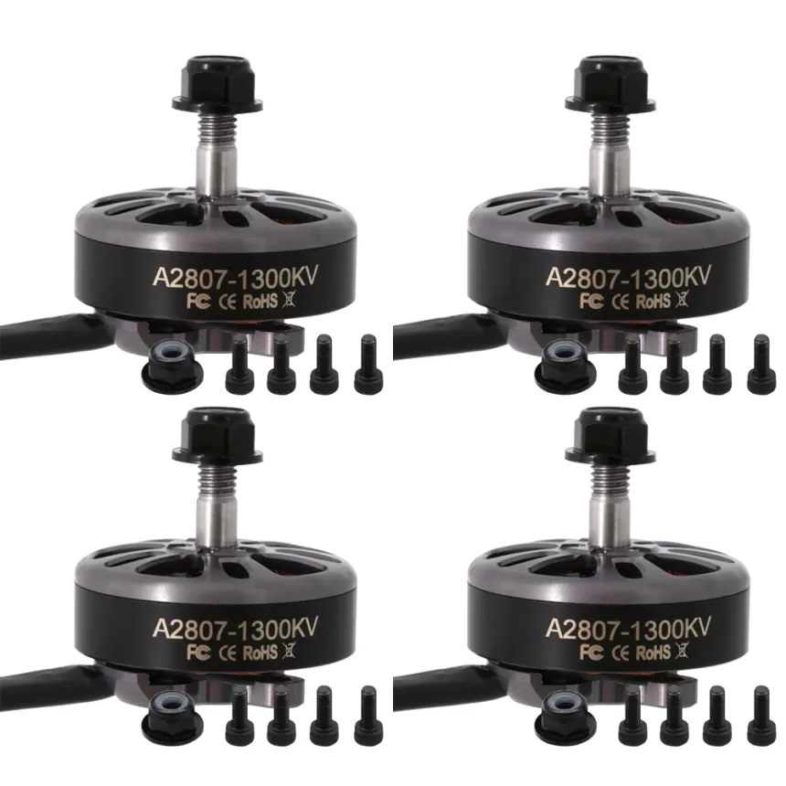 4pcs/lot Angel A2807 KV1300 6S/ 1500KV 5S/ 1700KV 4S Brushless CW Motor For 7inch Long Range FPV Freestyle Drone Accessories