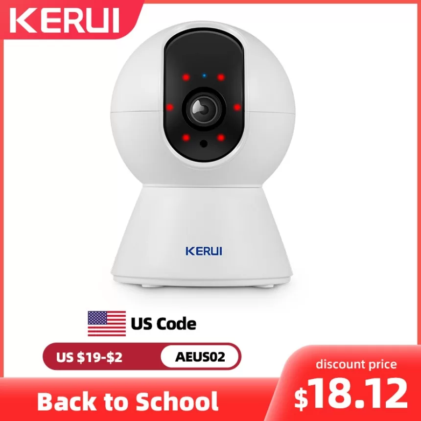 KERUI 5MP 8MP 4K UHD Tuya Smart Mini WiFi IP Camera Indoor Wireless Security Home CCTV Surveillance Camera With Auto Tracking