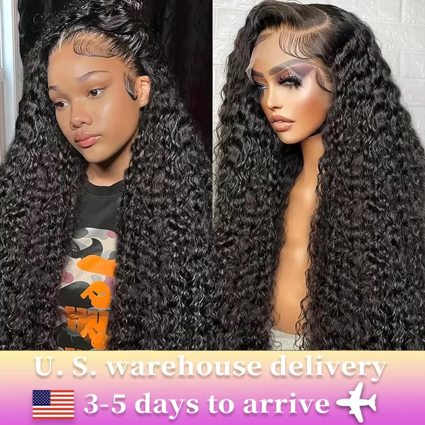300 Density 13x4 HD Transparent Lace Front Wig Human Hair Wavy Wavy 13x6 Deep Wave Frontal Wigs Human Hair Remy Water Wave Wig