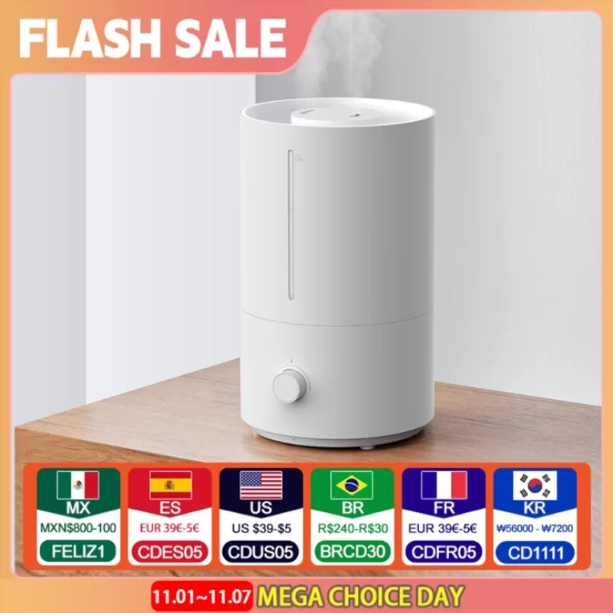 Xiaomi Mijia Humidifier 2 300mL/h Humidification 4L Large Capacity Mist Maker Add Water Home Humidity Control Low Sound